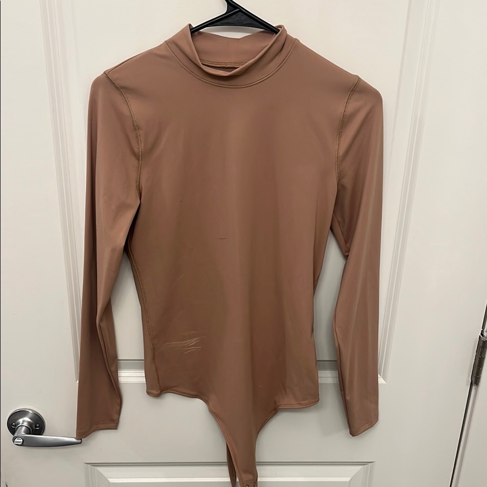 Abercrombie Brown Long Sleeve bodysuit